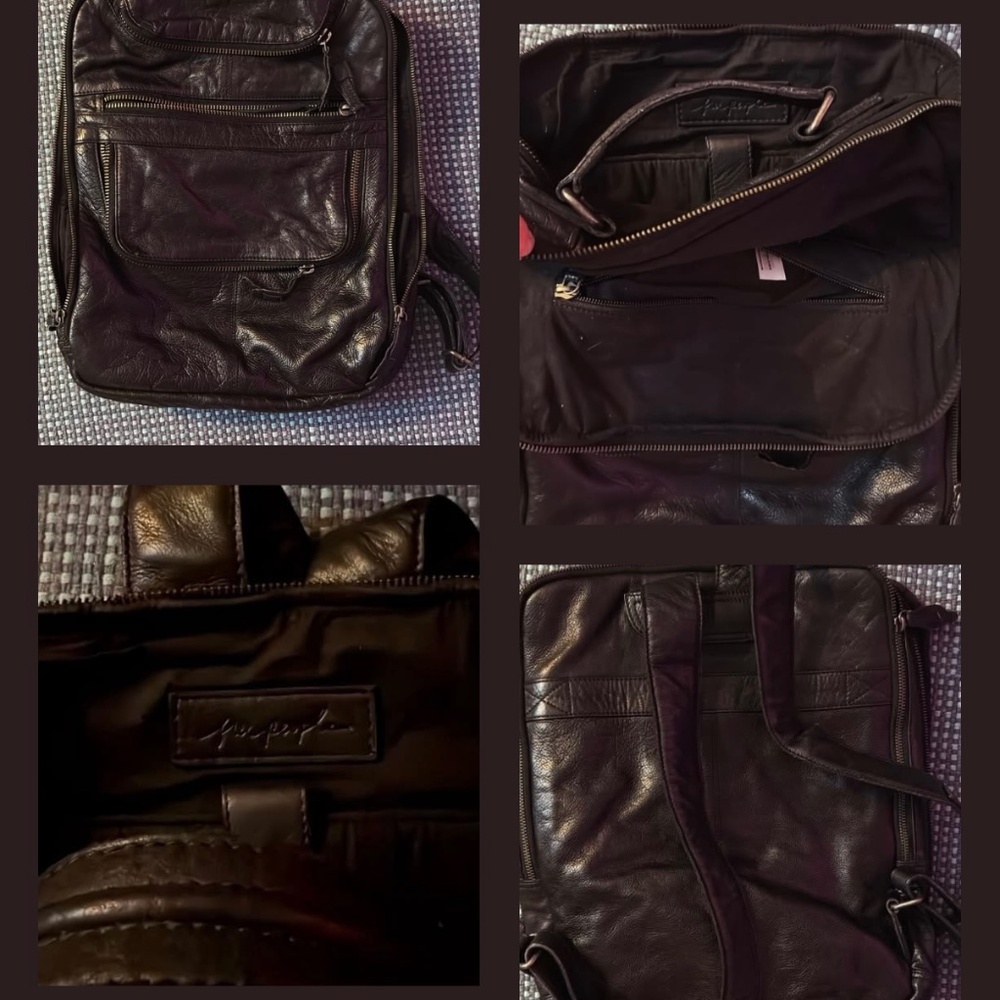 Free People Leather Backpack